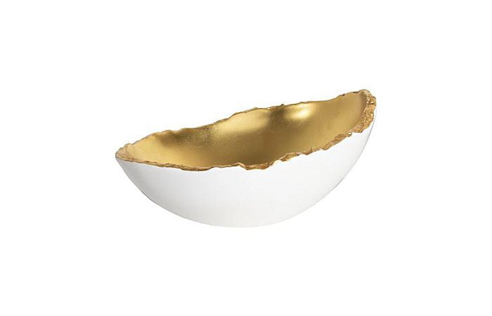 Phillips Collection - Broken Egg Bowl, White and Gold Leaf - PH67509 view 1