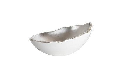 Phillips Collection - Broken Egg Bowl, White and Silver Leaf - PH67622 view 1