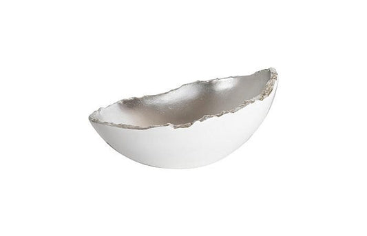Phillips Collection - Broken Egg Bowl, White and Silver Leaf - PH67622 view 1