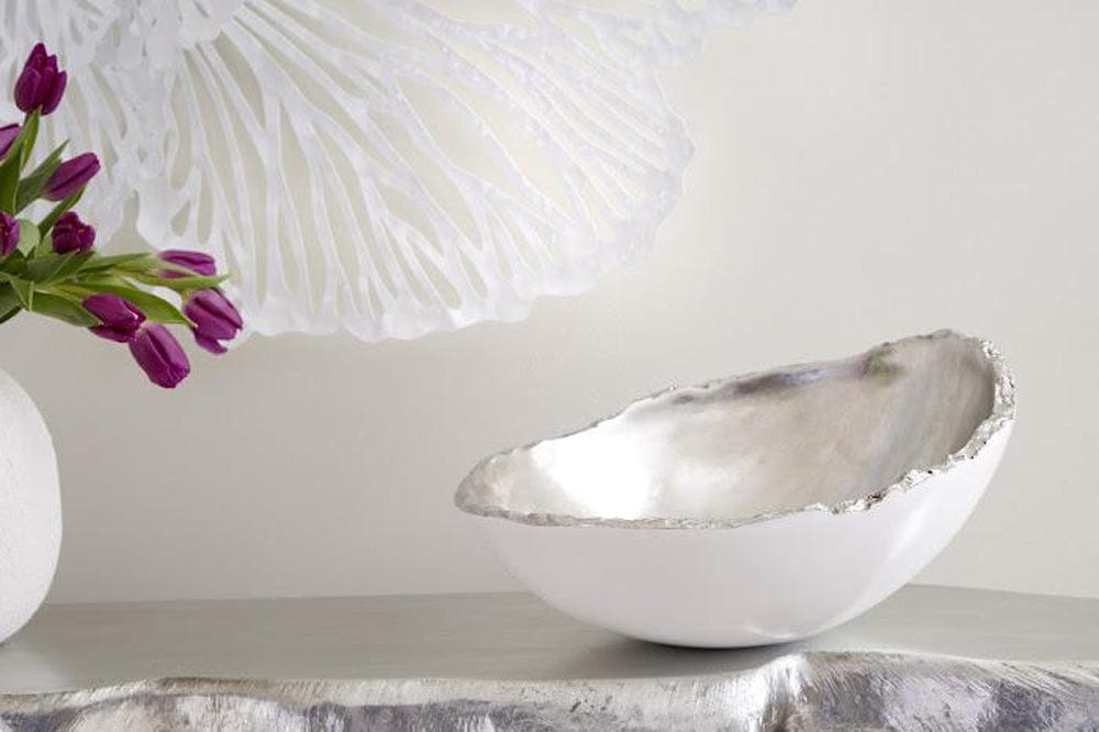 Phillips Collection - Broken Egg Bowl, White and Silver Leaf - PH67622 view 3