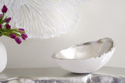 Phillips Collection - Broken Egg Bowl, White and Silver Leaf - PH67622 view 3