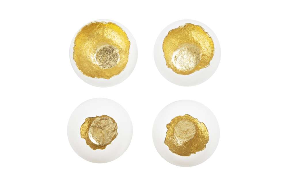 Phillips Collection - Broken Egg Wall Art, White and Gold Leaf (Set of 4) - PH66550 veiw 2