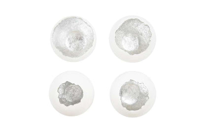 Phillips Collection - Broken Egg Wall Art, White and Silver Leaf (Set of 4) - PH67625 veiw 2