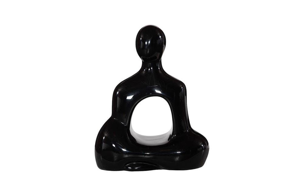 Phillips Collection - Buddha Seated Sculpture, Gel Coat Black - PH118774 view 1