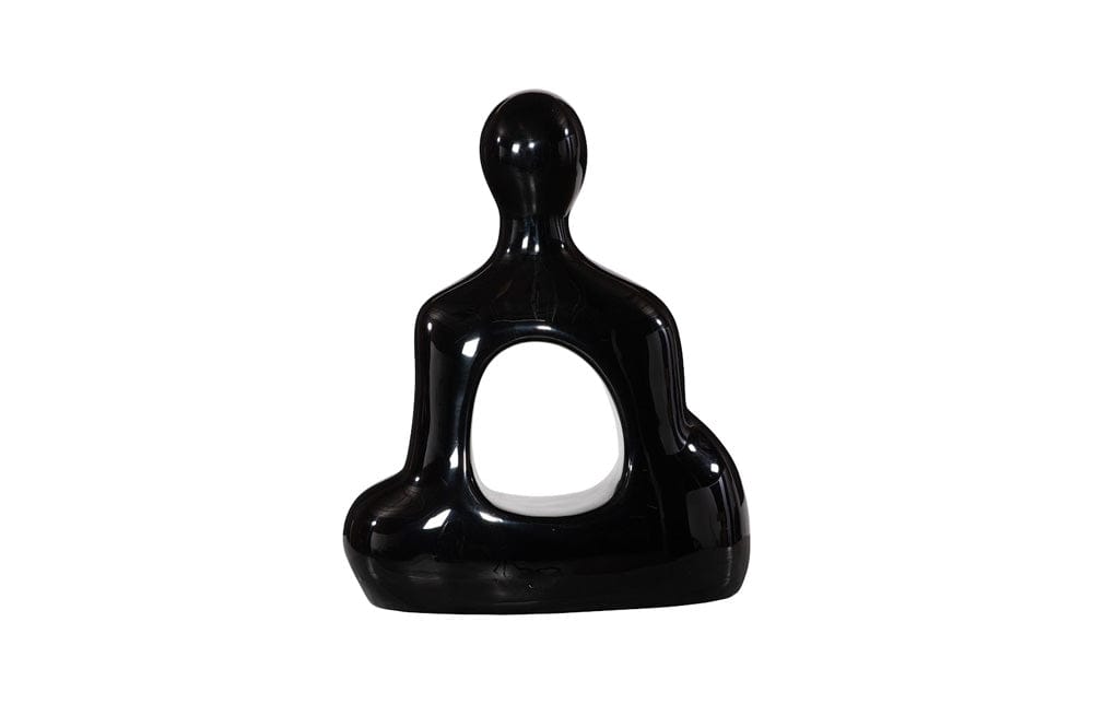 Phillips Collection - Buddha Seated Sculpture, Gel Coat Black - PH118774 view 2