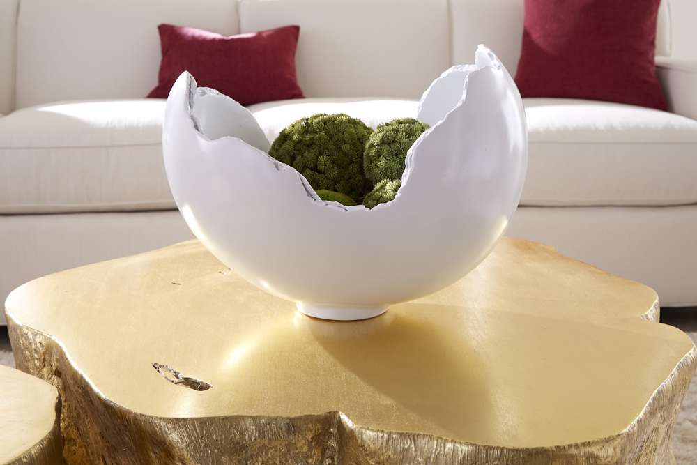 Phillips Collection - Burled Bowl, Glossy White - PH62033 veiw 4