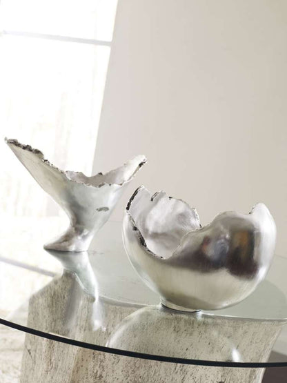 Phillips Collection - Burled Bowl, Resin, Silver Leaf Finish - PH56702 veiw 2
