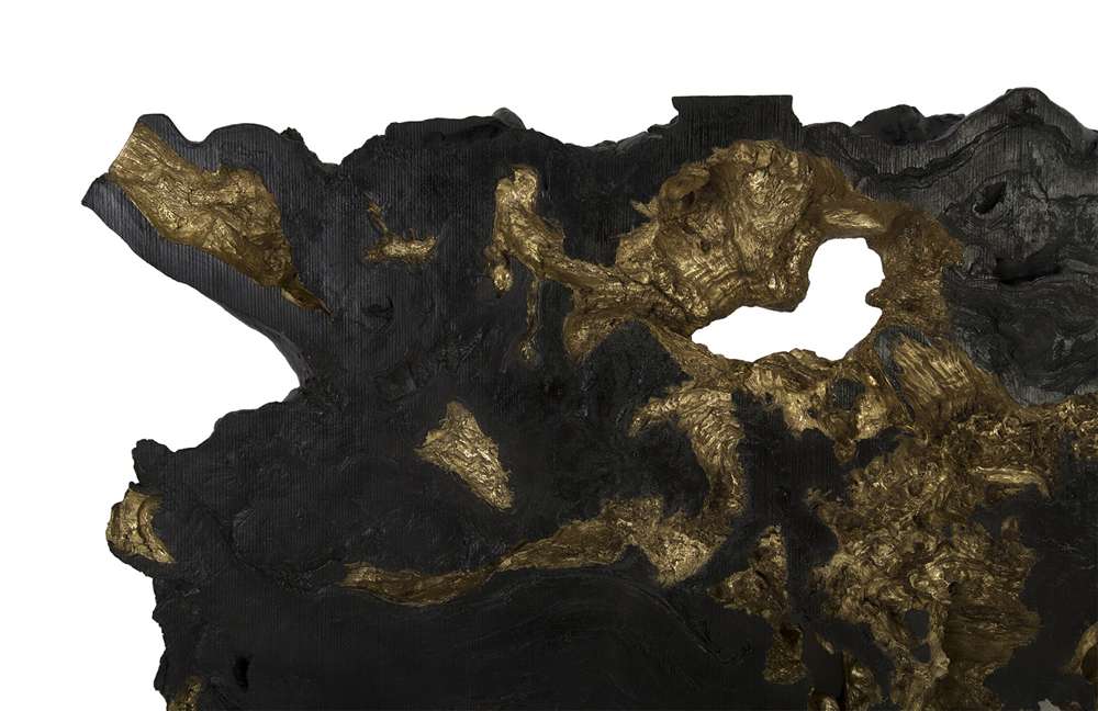 Phillips Collection - Burled Root Wall Art, Large, Black and Gold Leaf - PH83682 veiw 3