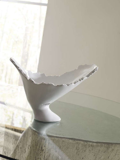Phillips Collection - Burled Vase, Glossy White - PH63144 veiw 2