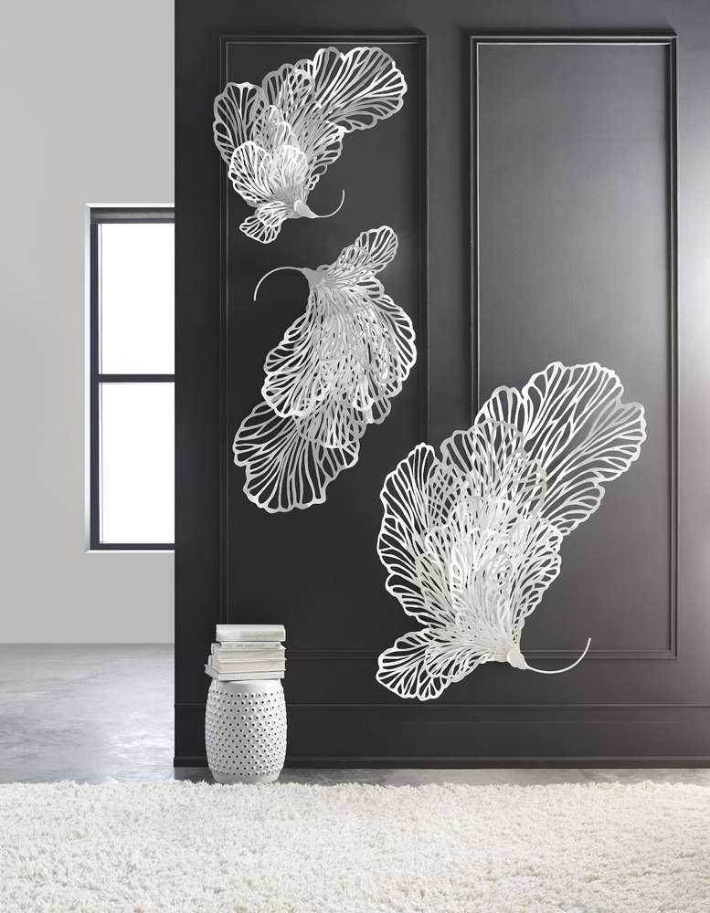 Phillips Collection - Butterfly Wall Art, White, SM - TH83074 veiw 2