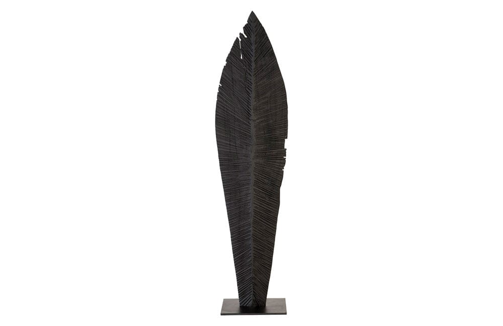 Phillips Collection - Carved Leaf on Stand, Burnt, LG - TH89171 view 1