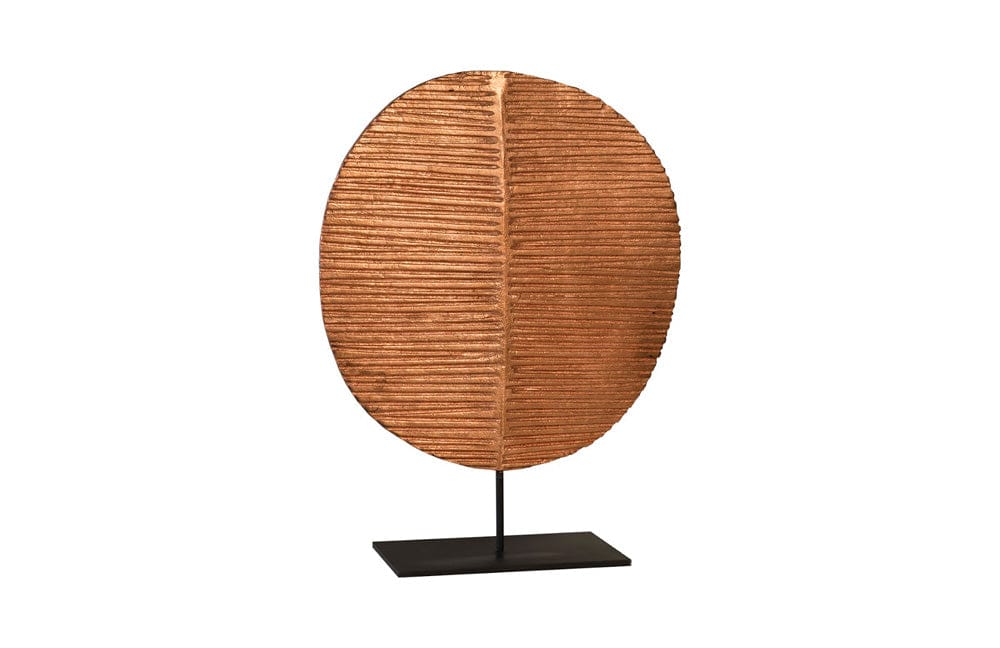 Phillips Collection - Carved Round Leaf on Metal Stand, LG - TH89179 view 1