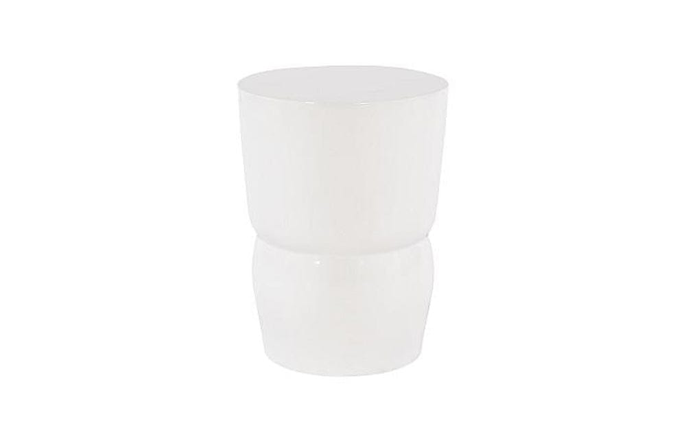 Phillips Collection - Carved Stool, Gel Coat White - PH67724 view 1