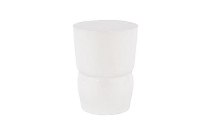 Phillips Collection - Carved Stool, Gel Coat White - PH67724 view 1
