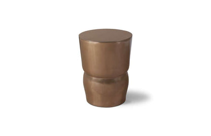 Phillips Collection - Carved Stool, Polished Bronze - PH60010 veiw 1