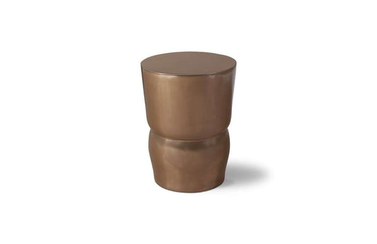 Phillips Collection - Carved Stool, Polished Bronze - PH60010 veiw 1