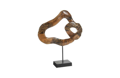 Phillips Collection - Carved Teak Swirl on Stand - ID102123 veiw 1