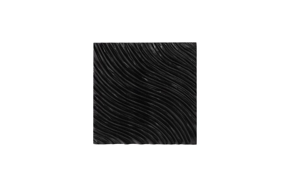Phillips Collection - Carved Wall Tile, Black, Wave - TH115354 view 1