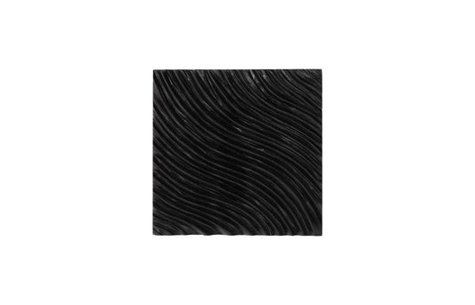 Phillips Collection - Carved Wall Tile, Black, Wave - TH115354 view 1