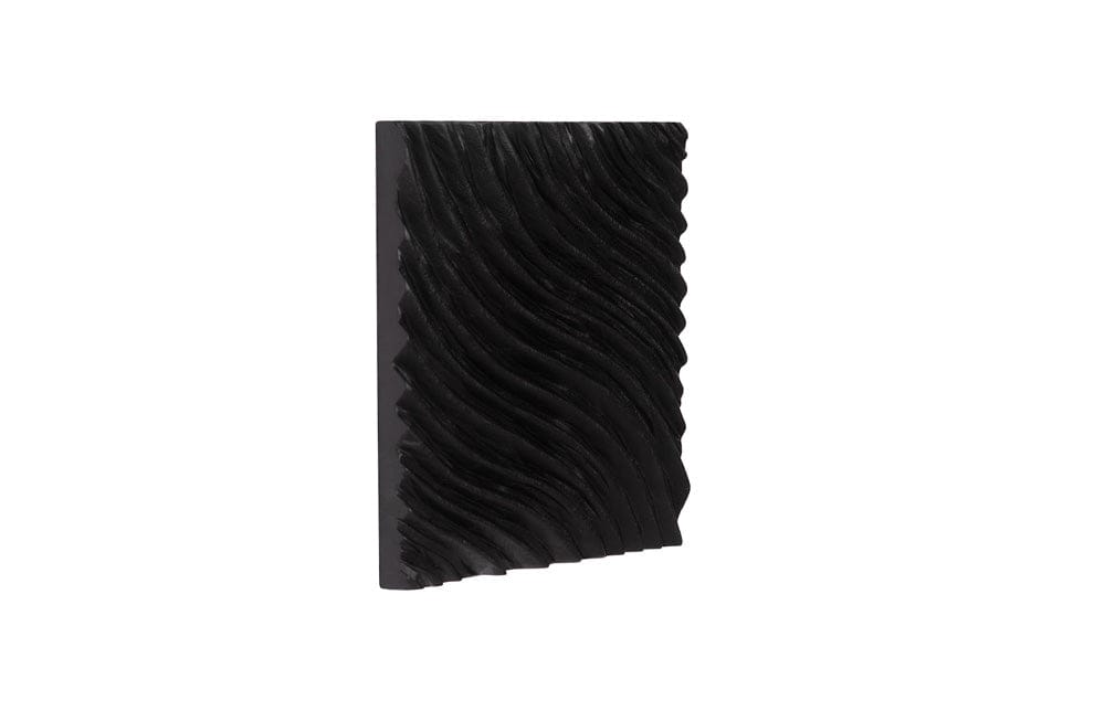 Phillips Collection - Carved Wall Tile, Black, Wave - TH115354 view 2