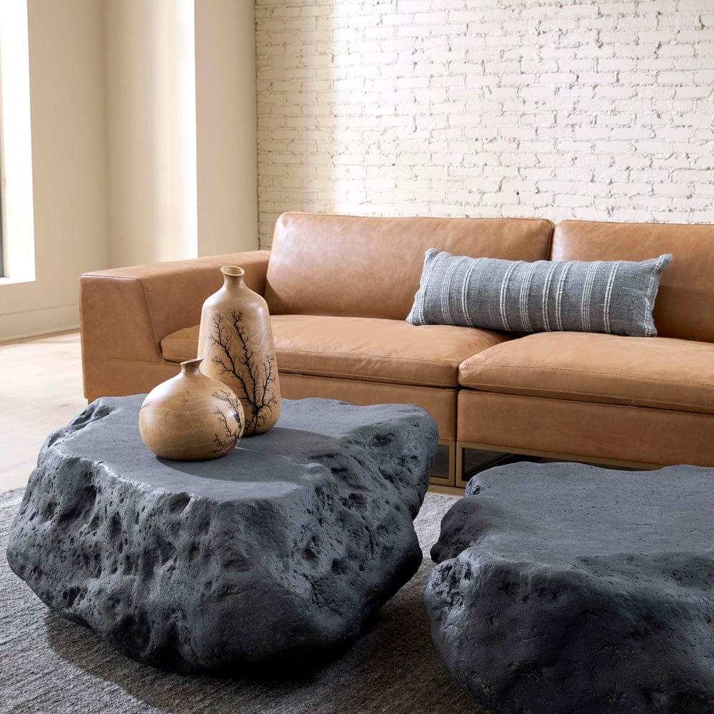 Phillips Collection - Cast Boulder Coffee Table, Charcoal Stone, Large - PH119407 view 5