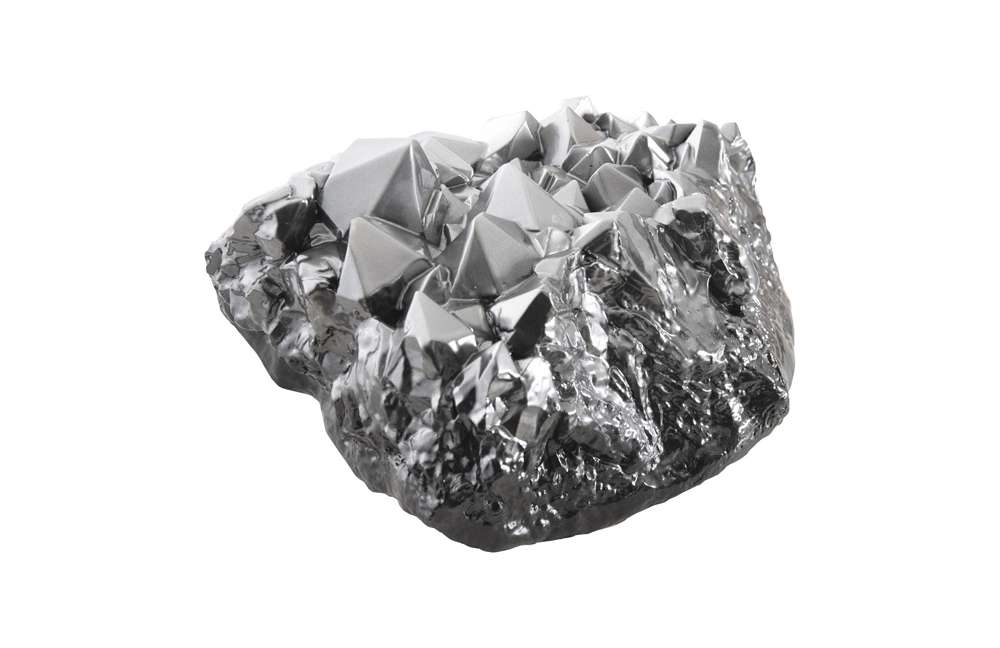 Phillips Collection - Cast Crystal Tabletop Accent, Liquid Silver, Large - PH103569 veiw 1