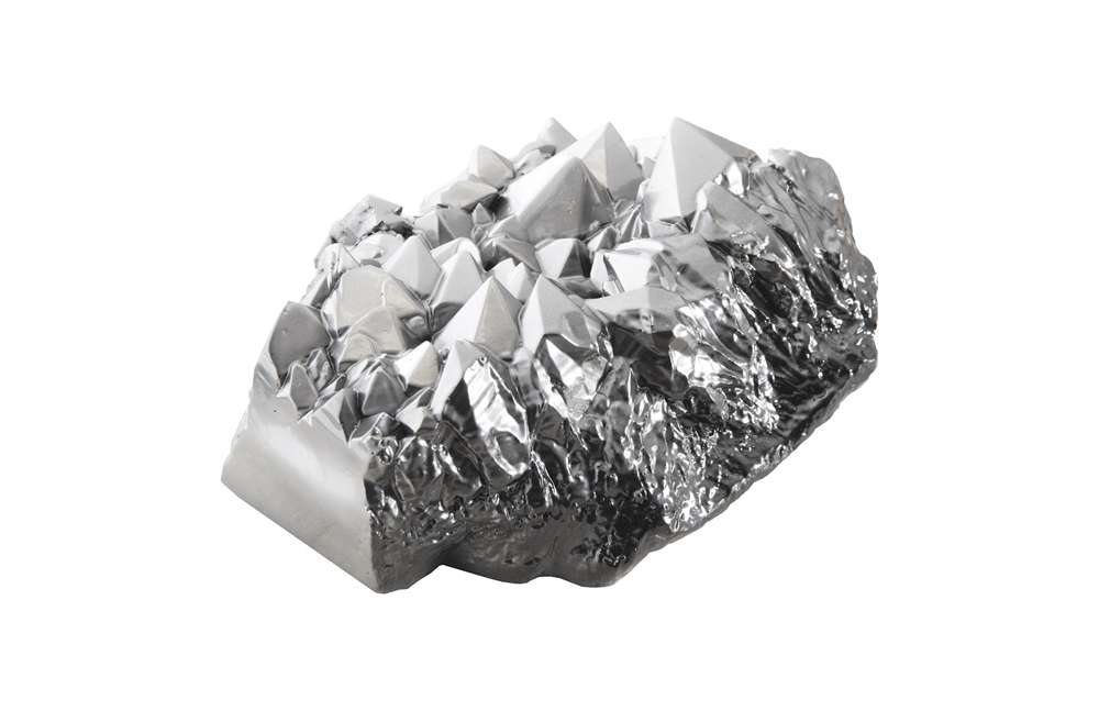 Phillips Collection - Cast Crystal Tabletop Accent, Liquid Silver, Large - PH103569 veiw 2