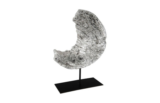 Phillips Collection - Cast Eroded Wood Circle on Stand, Silver Leaf, Assorted - PH102834 veiw 1