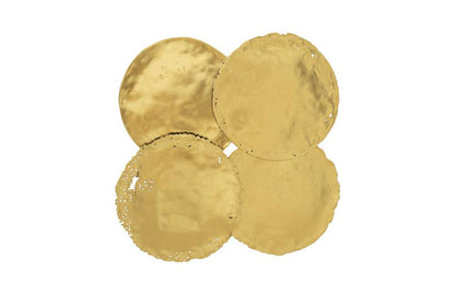 Phillips Collection - Cast Oil Drum Wall Discs, Gold Leaf (Set of 4) - PH60516 veiw 1