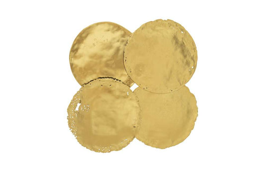Phillips Collection - Cast Oil Drum Wall Discs, Gold Leaf (Set of 4) - PH60516 veiw 1
