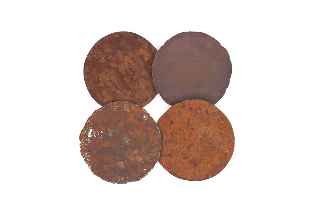 Phillips Collection - Cast Oil Drum Wall Discs, Resin, Rust Finish (Set of 4) - PH58501 veiw 1