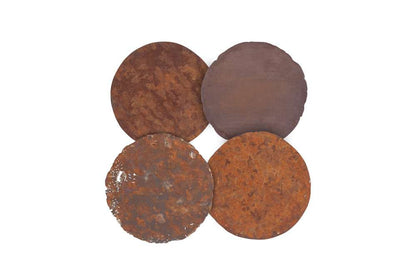 Phillips Collection - Cast Oil Drum Wall Discs, Resin, Rust Finish (Set of 4) - PH58501 veiw 1