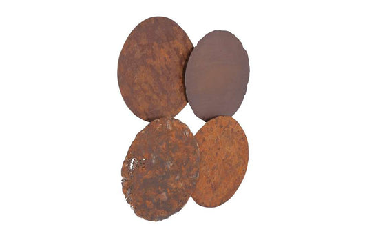 Phillips Collection - Cast Oil Drum Wall Discs, Resin, Rust Finish (Set of 4) - PH58501 veiw 2