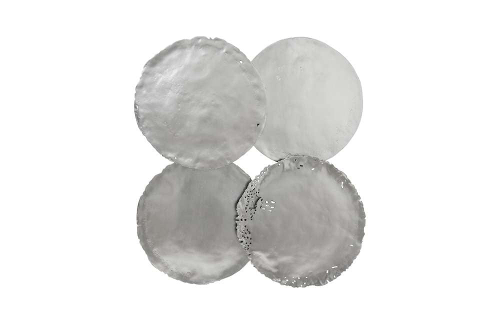 Phillips Collection - Cast Oil Drum Wall Discs, Silver Leaf (Set of 4) - PH60517 veiw 1