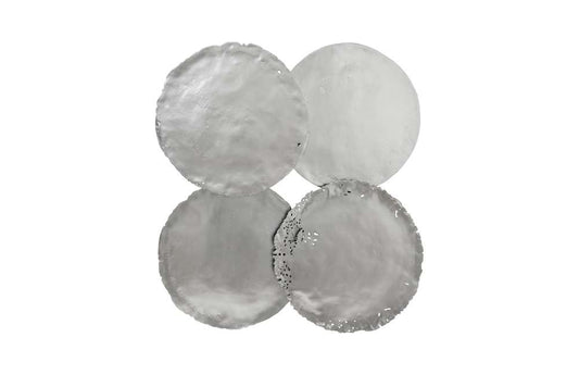 Phillips Collection - Cast Oil Drum Wall Discs, Silver Leaf (Set of 4) - PH60517 veiw 1
