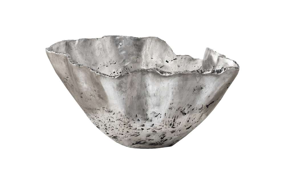 Phillips Collection - Cast Onyx Bowl, Silver Leaf, Large - PH103573 veiw 3