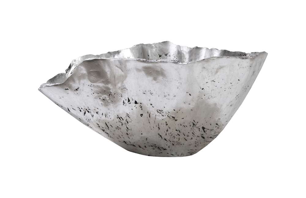 Phillips Collection - Cast Onyx Bowl, Silver Leaf, Large - PH103573 veiw 4