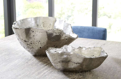 Phillips Collection - Cast Onyx Bowl, Silver Leaf, Small - PH103572 veiw 5