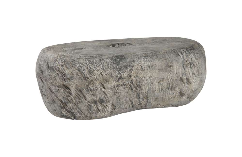 Phillips Collection - Cast Organic River Stone Coffee Table, Resin, Faux Gray Stone - PH102848 veiw 3