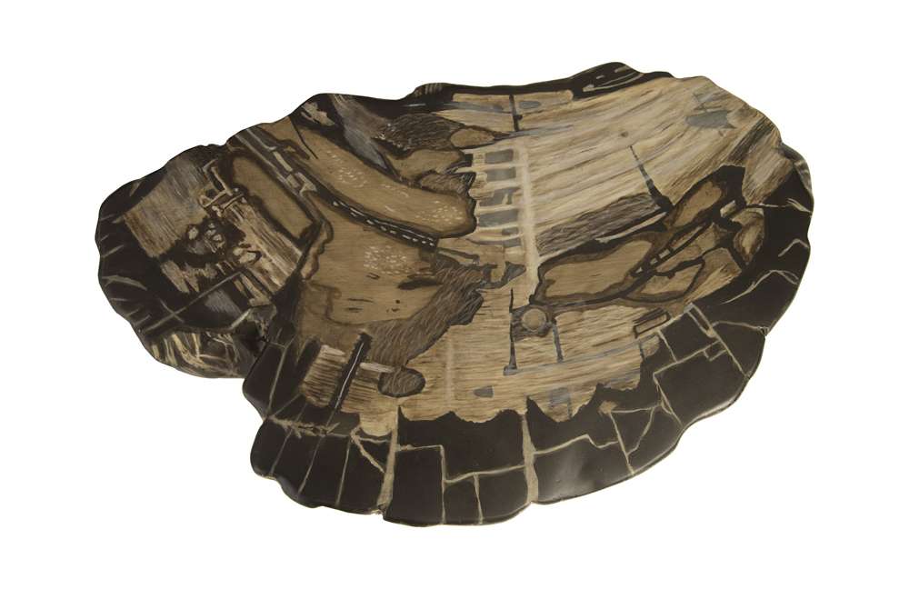 Phillips Collection - Cast Petrified Wood Stool, Resin - PH89727 veiw 2