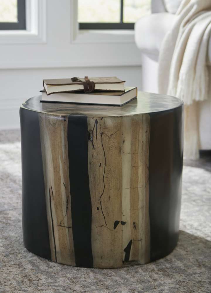 Phillips Collection - Cast Petrified Wood Stool, Resin - PH89729 veiw 4