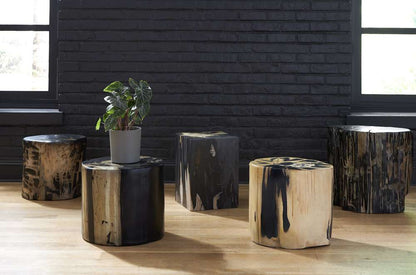 Phillips Collection - Cast Petrified Wood Stool, Resin, Square - PH94497 veiw 5