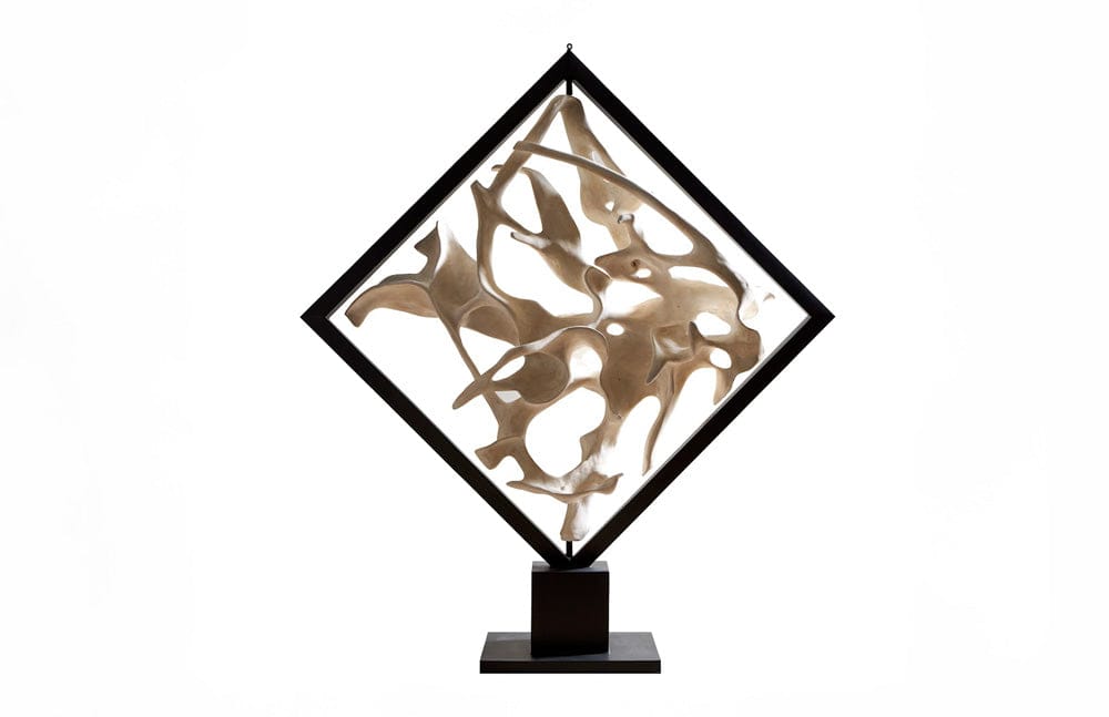 Phillips Collection - Cast Revolving Diamond Sculpture, Faux Bleached - PH116838 view 1