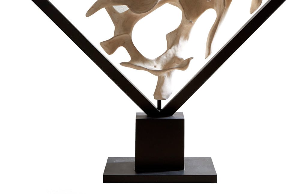 Phillips Collection - Cast Revolving Diamond Sculpture, Faux Bleached - PH116838 view 2