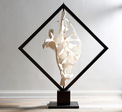 Phillips Collection - Cast Revolving Diamond Sculpture, Faux Bleached - PH116838 view 4