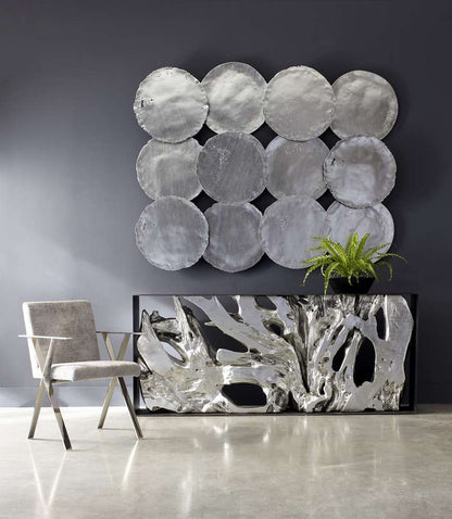 Phillips Collection - Cast Root Framed Console Table, Resin, Silver Leaf, LG - PH92306 veiw 2