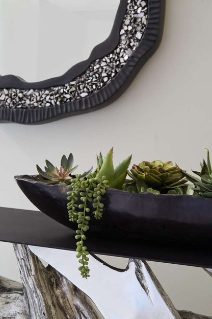 Phillips Collection - Cast Root Framed Console Table, Resin, Silver Leaf, LG - PH92306 veiw 4