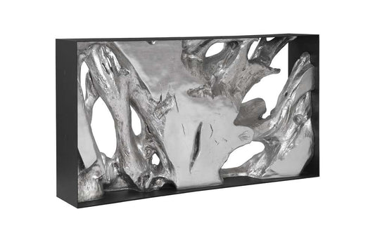 Phillips Collection - Cast Root Framed Console Table, Resin, Silver Leaf, SM - PH104350 veiw 2