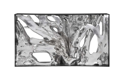 Phillips Collection - Cast Root Framed Console Table, Resin, Silver Leaf, SM - PH104350 veiw 3
