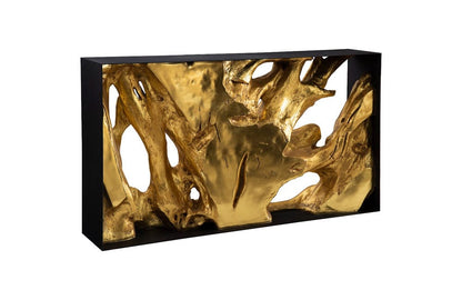Phillips Collection - Cast Root Metal Framed Console Table, Resin, Gold Leaf, SM - PH106037 view 2